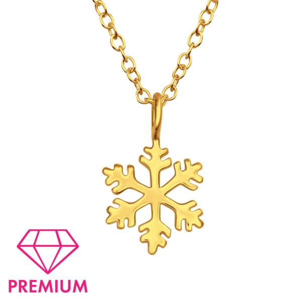 Colier fulg de nea din argint925 placat cu aur 24k